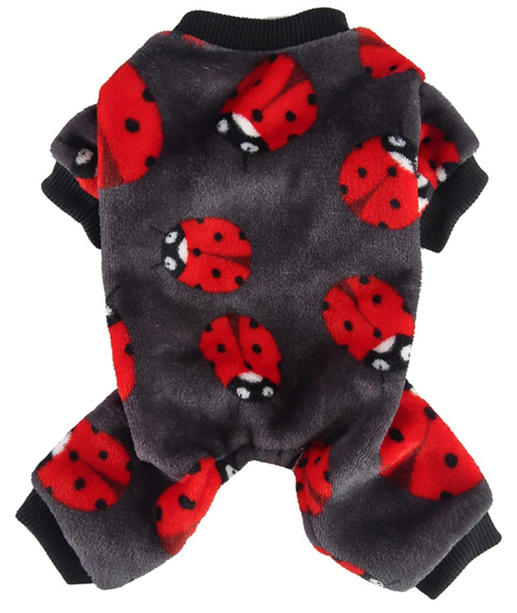 XIAOYU Cute Ladybug Pattern Dog Pajamas Pet Clothes Doggie Halloween Christmas Costumes Puppy Cat Jumpsuits XL