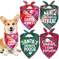 JOTFA 4 Pack Christmas Dog Bandanas Multi Sizes Dog Puppy Christmas Bandana Scarf Costume for Small Medium Large Dogs Pets (Small)