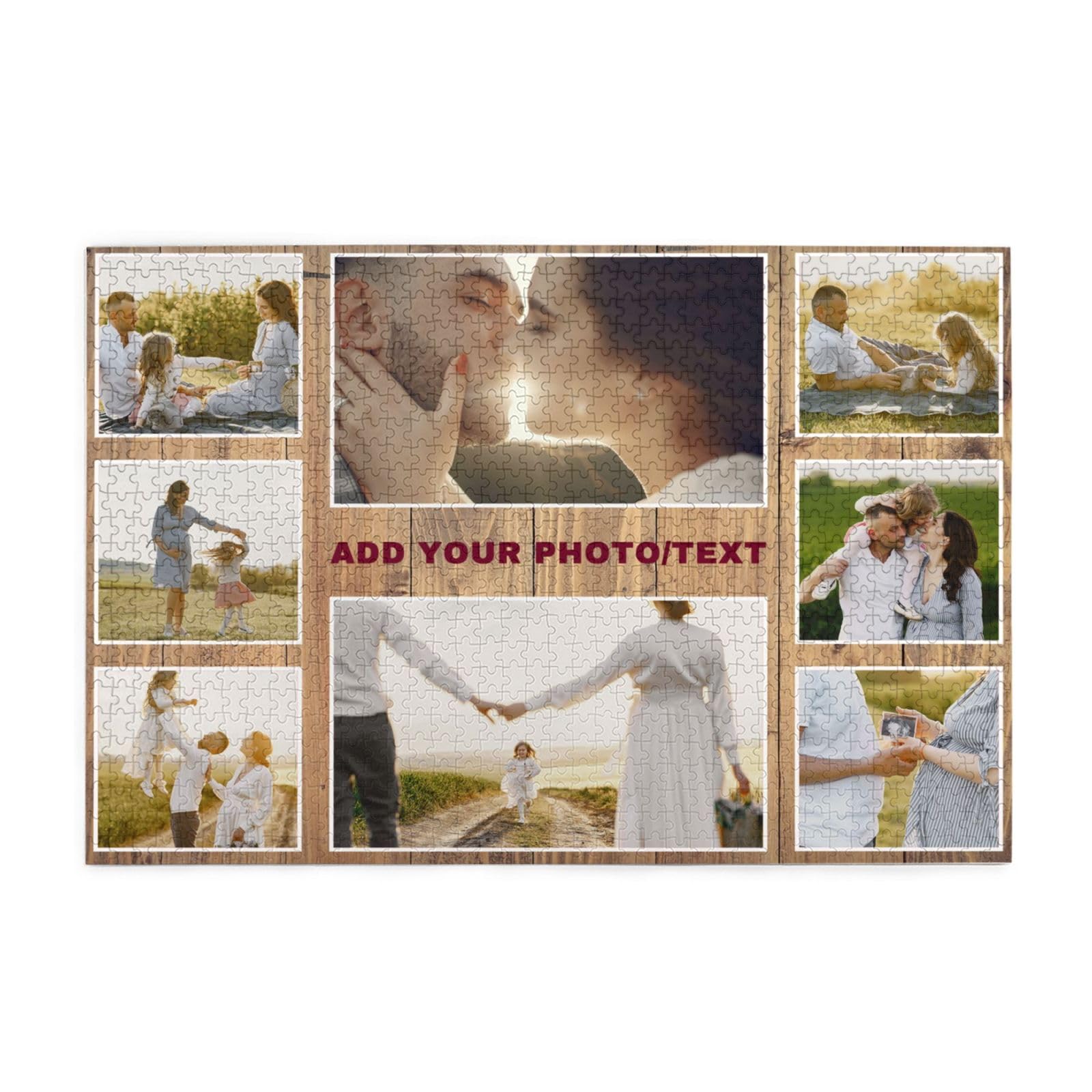 Custom Puzzles from Photos 300/500/1000 PiecesPhoto Puzzles PersonalizedCustomized Puzzle Gifts for Adults FamilyBirthday WeddingFriends