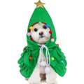 Pistha Dog Christmas Outfit Small Christmas Cat Cloak Puppy Cape with Star Xmas Tree Costumes for Small Dogs Cats Pets
