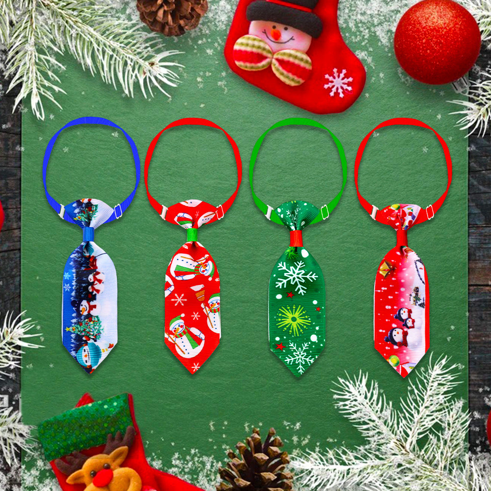 Cute Printed Necktie for Pets - Christmas Theme